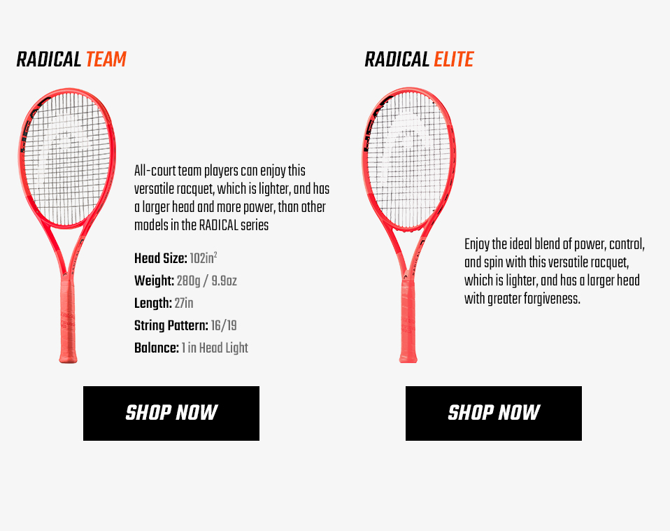 Head Radical 2025 Tennis Racquets