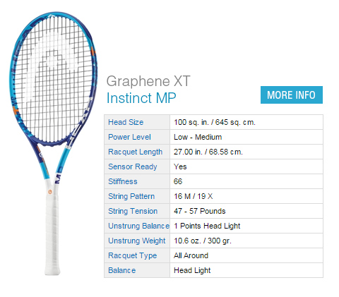 Head Graphene Xt Instinct Tennis Rackets | Tennis Plaza