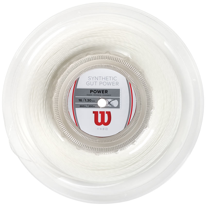 Wilson Synthetic Gut Power 16 Tennis String Reel White
