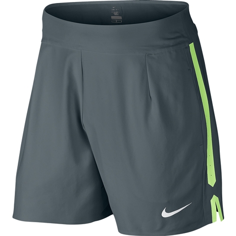 Nike Gladiator Premier 7' Men's Tennis Short Charcoal/lime/white