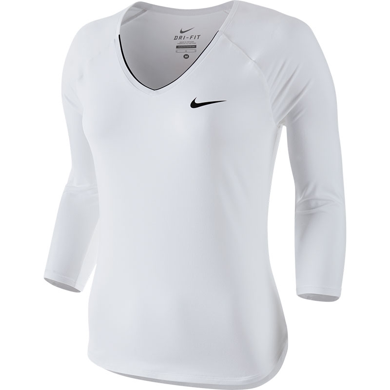 Nike Pure 3/4 Women's Tennis Top White/black