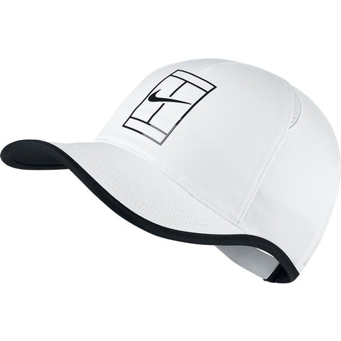 Nike Court Aerobill Featherlight Men's Tennis Hat White/black