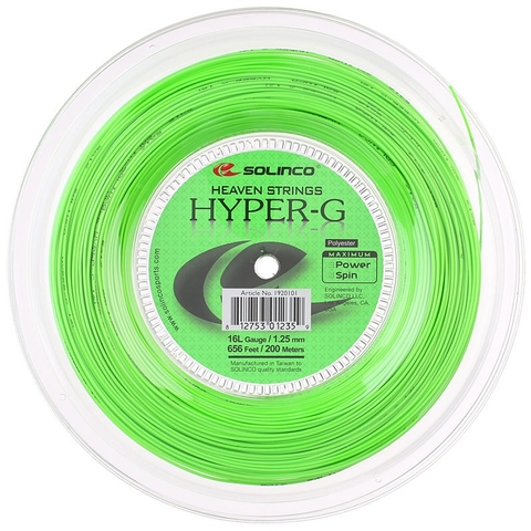 Solinco Hyper-G 16L Tennis String Reel Green