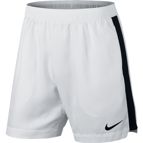 Nike Court Dry Rib 7 Mens Tennis Short White/black