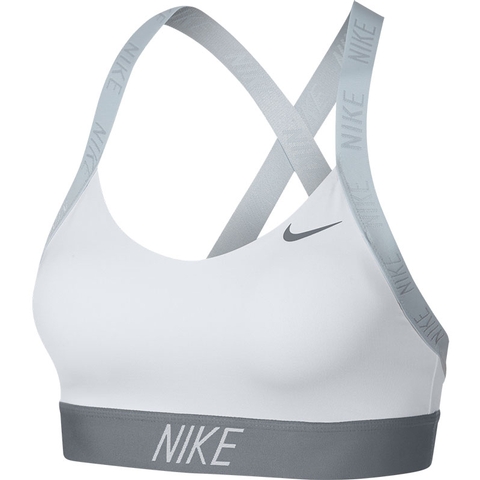 Nike Pro Indy Logo Women's Bra White/grey