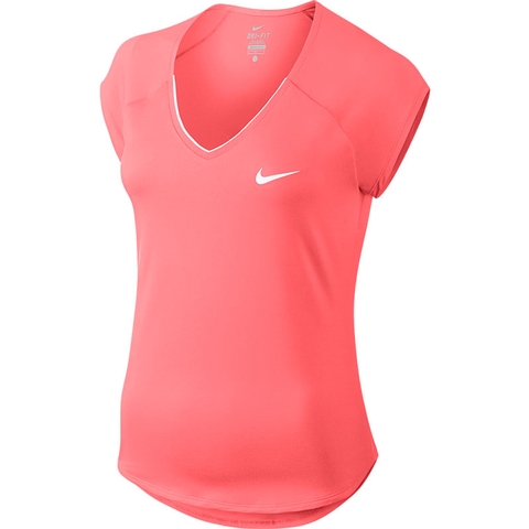 Nike Pure Women's Tennis Top Lava/white