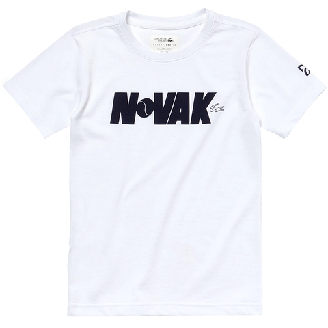 Lacoste Novak Boy's Tennis T-Shirt White