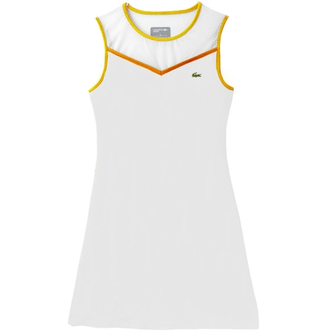 Lacoste Performance Women's Tennis Dress White/yellow