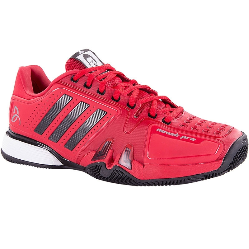 Adidas Novak Pro CLAY Men's Tennis Shoe Red/black