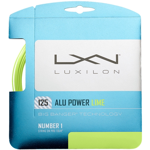 Luxilon Alu Power 125 Tennis String Set Lime