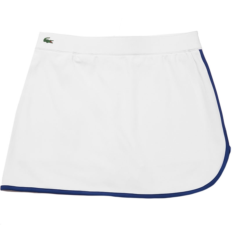 Lacoste Ultra Dry Technical Drawstring Womens Tennis Skirt White/inkwell