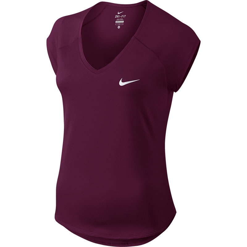 Nike Pure Women's Tennis Top Bordeaux/white