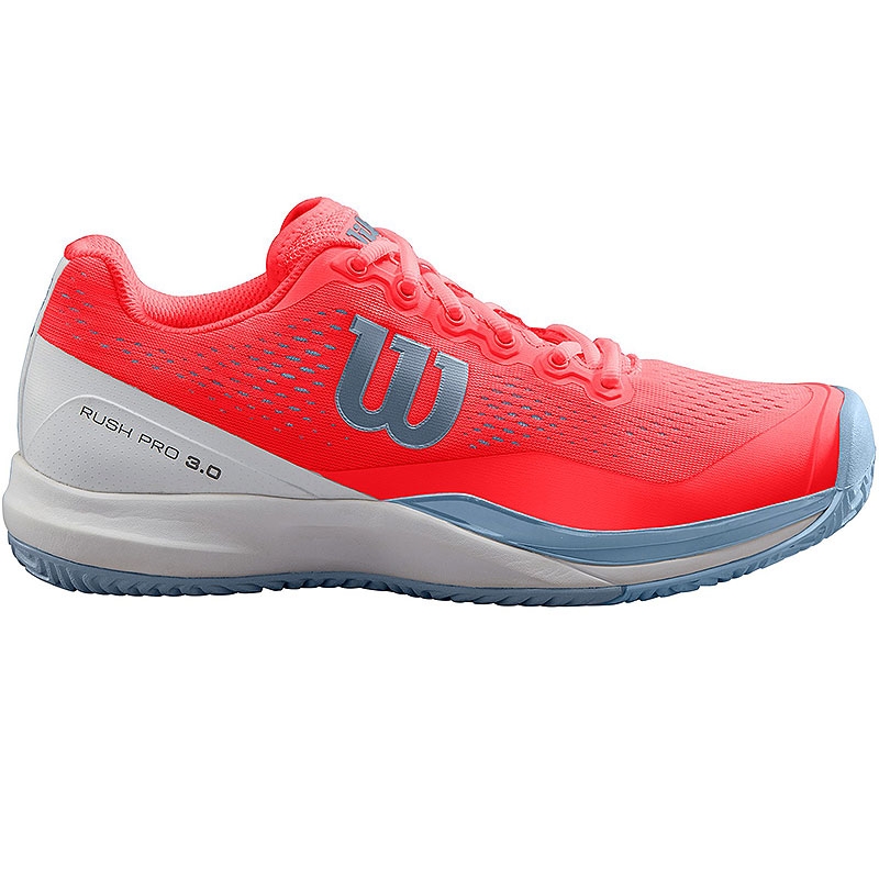 Wilson Rush Pro 3.0 Women's Tennis Shoe Coral/white