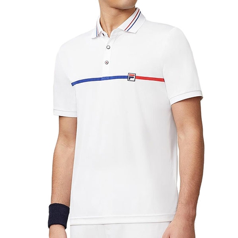 Fila Heritage Men's Tennis Polo White/blue/red