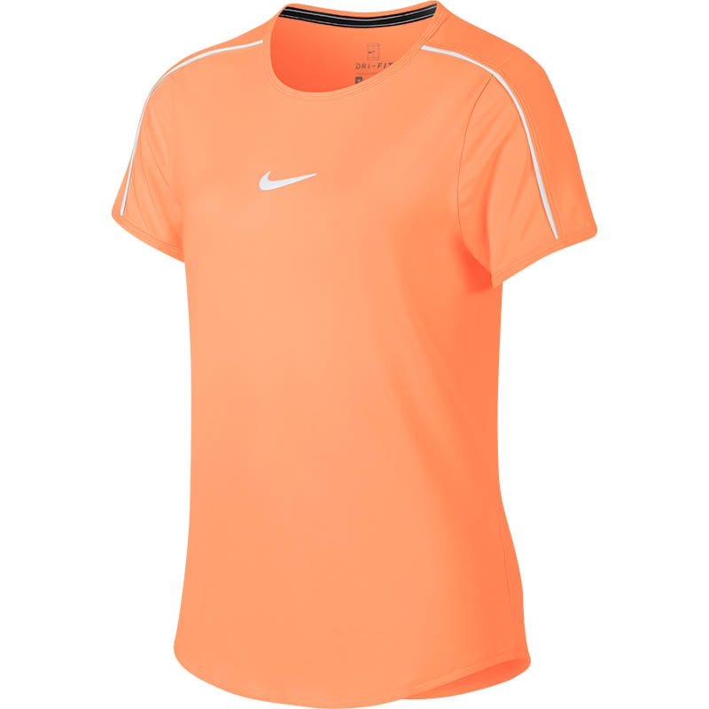 Nike Court Girl's Tennis Top Orangepulse/white