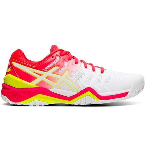 Asics Gel Resolution 7 Women's Tennis Shoe White/pink