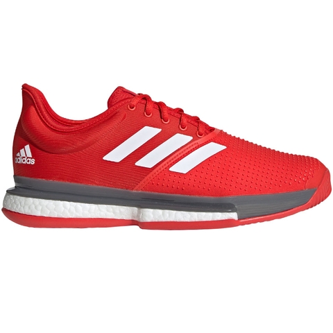 Adidas SoleCourt Boost Men's Tennis Shoe Red/white