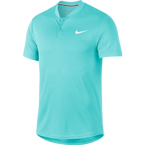 Nike Court Dry Men's Tennis Polo Aqua/white