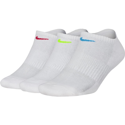 Nike 3 Pack Max Cushion No Show Women's Tennis Socks White