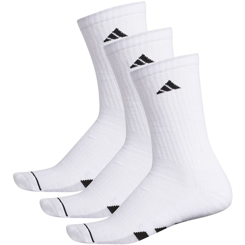 Adidas Cushioned 3-Pack Crew Mens Tennis Socks White/black