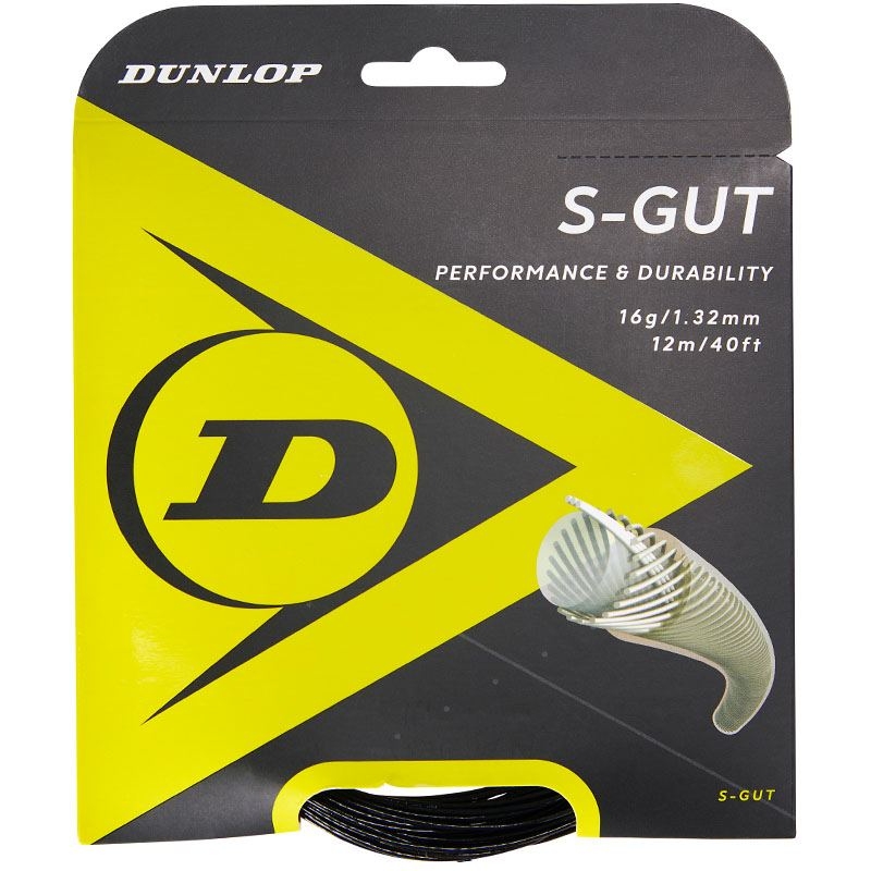 Dunlop Synthetic Gut 16 Tennis String Set - Black Black