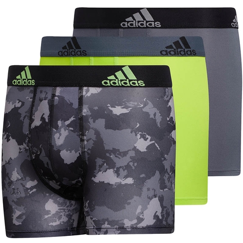 Adidas Performance Climalite 3 Pack Boys Boxer Brief Grey/neongreen/black