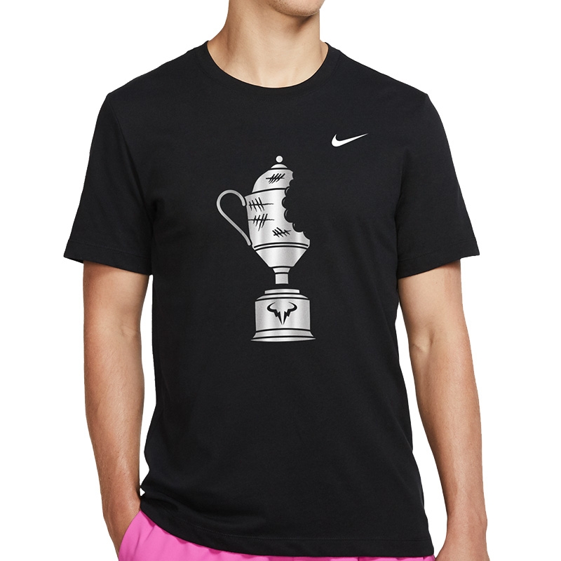 Nike Rafa Win Men's Tennis Tee Black