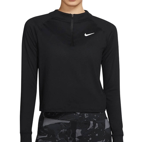 Nike Court Victory Long Sleeve Women's Tennis Top Black/white