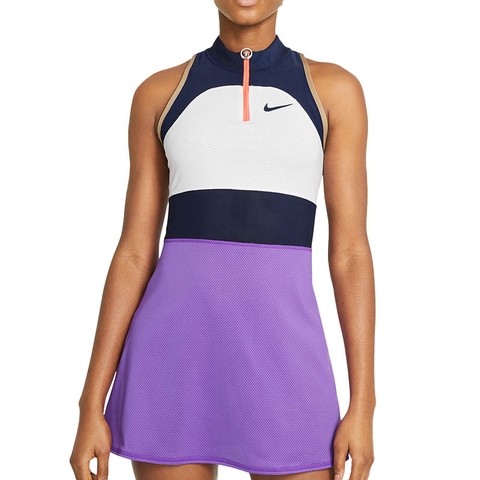 Nike Court Slam Women's Tennis Dress White/wildberry/navy