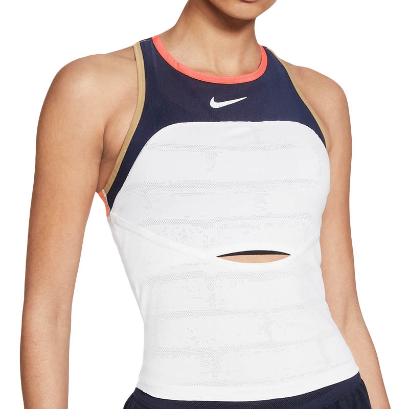 Nike Court Slam Women's Tennis Tank White/obsidian/mango
