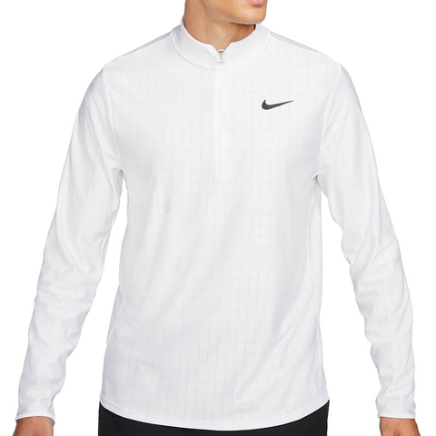 Nike Court Breathe Advantage Half Zip Men's Tennis Top White/black
