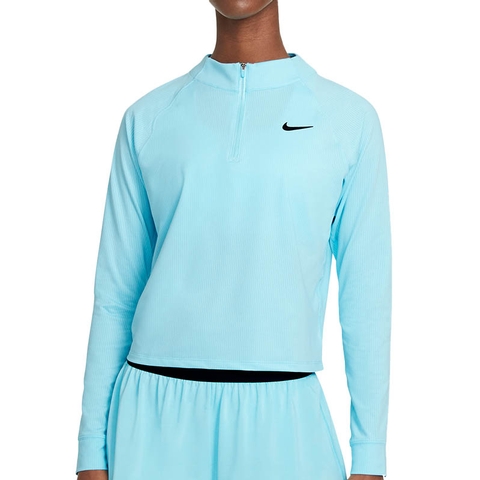 Nike Court Victory Long Sleeve Women's Tennis Top Copa/black