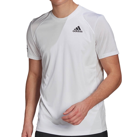Adidas Club 3 Stripes Men's Tennis Tee White/black