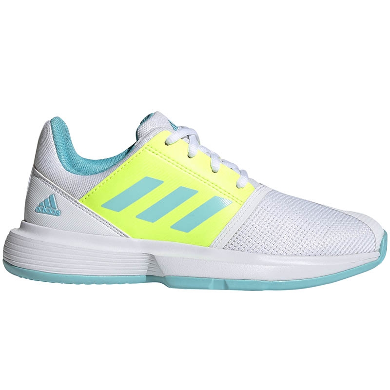 Adidas CourtJam xJ Junior Tennis Shoe White/blue