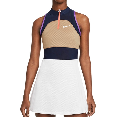 Nike Court Slam Women's Tennis Dress Beige/white/obsidian