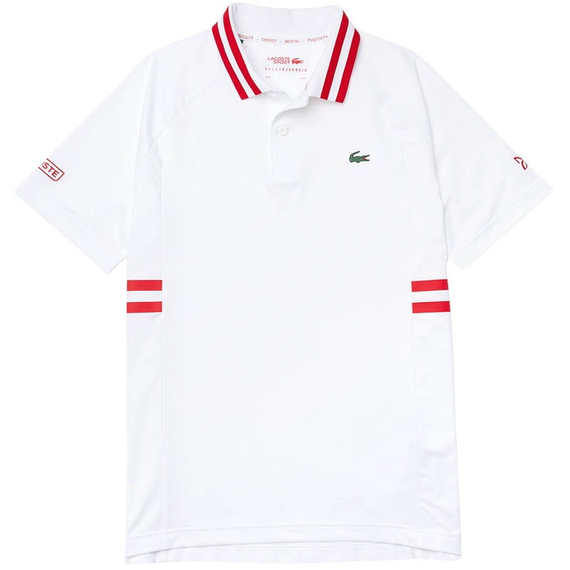 Lacoste Novak Men's Tennis Polo White/red