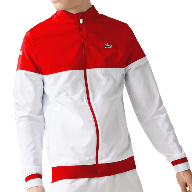 Lacoste Novak Men's Tennis Jacket White/red