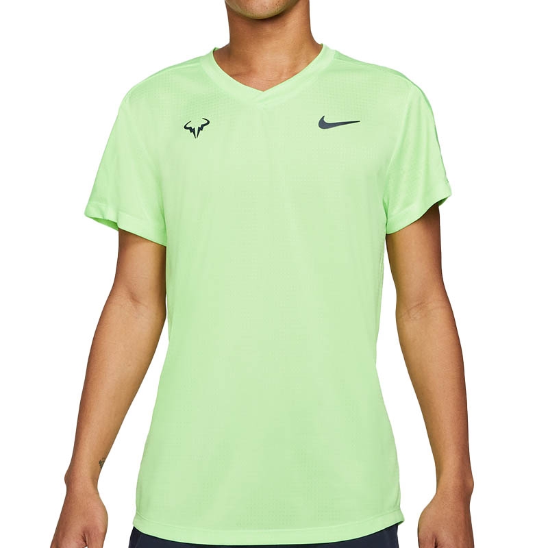 Nike Rafa Challenger Men's Tennis Top Limeglow/obsidian