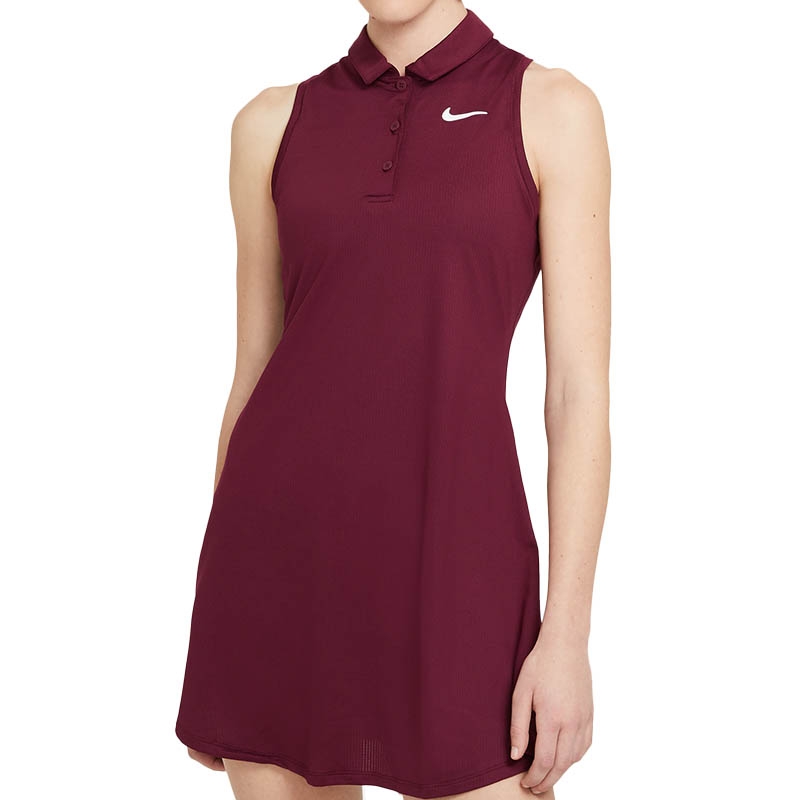 Nike Court Victory Polo Women's Tennis Dress Beetroot/white