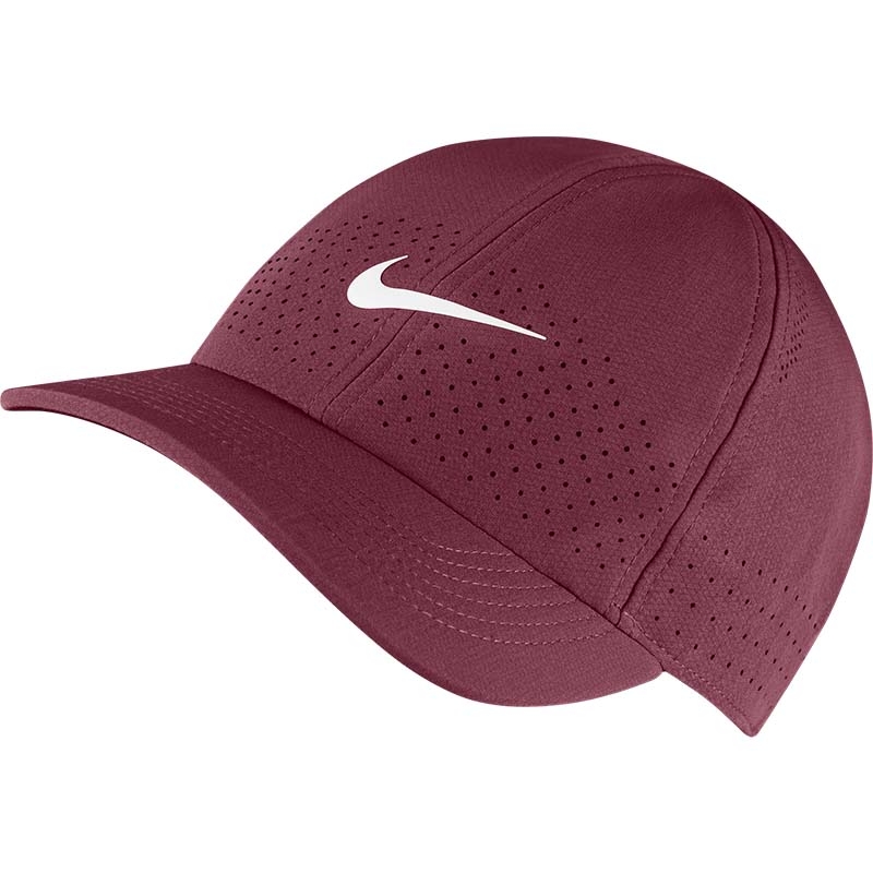 Nike Aerobill Advantage Unisex Tennis Hat Darkbeetroot/white