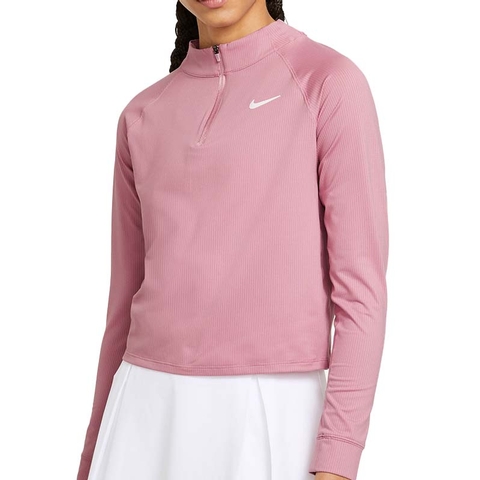 Nike Court Victory Long Sleeve Women's Tennis Top Elementalpink/white