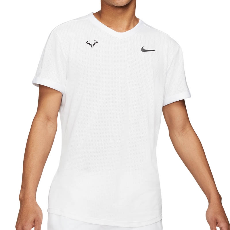 Nike Aeroreact Rafa Slam Men's Tennis Top White/black