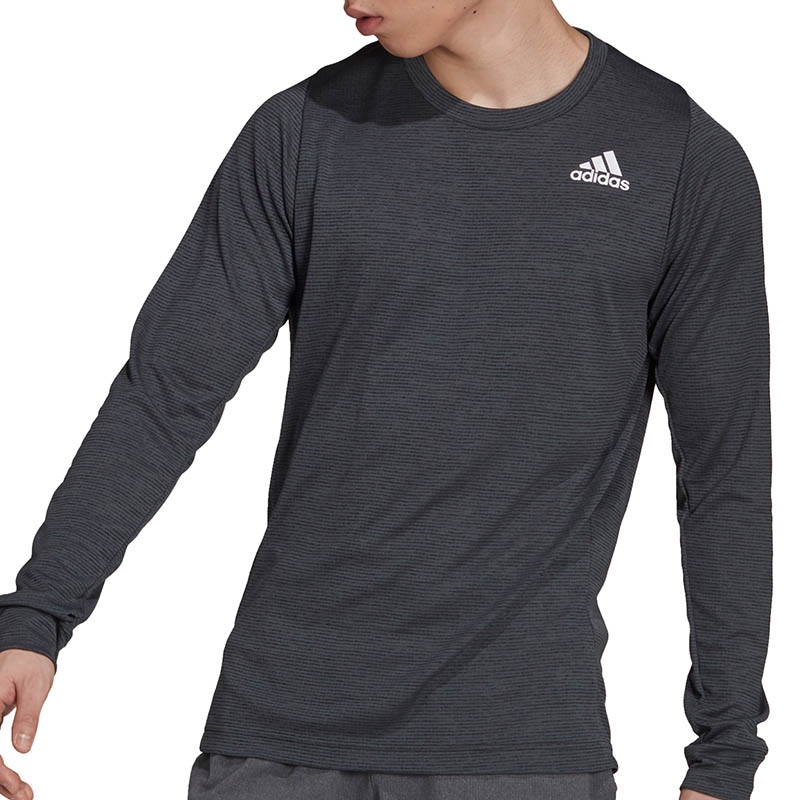 Adidas Freelift Long Sleeve Men's Tennis Tee Darkgrey