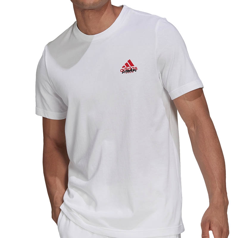 Adidas Graphic Mens Tennis Tee White