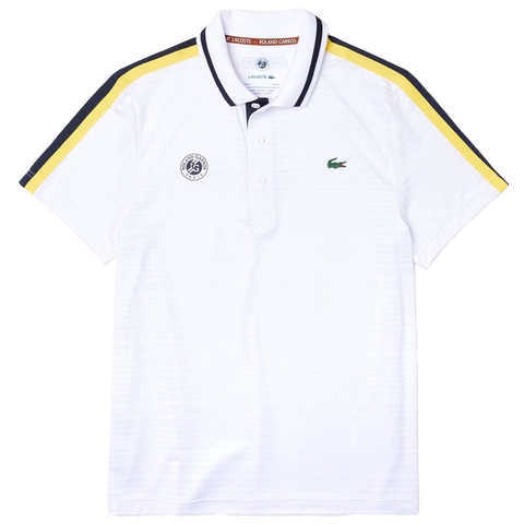 Lacoste Roland Garros Men's Tennis Polo White/yellow