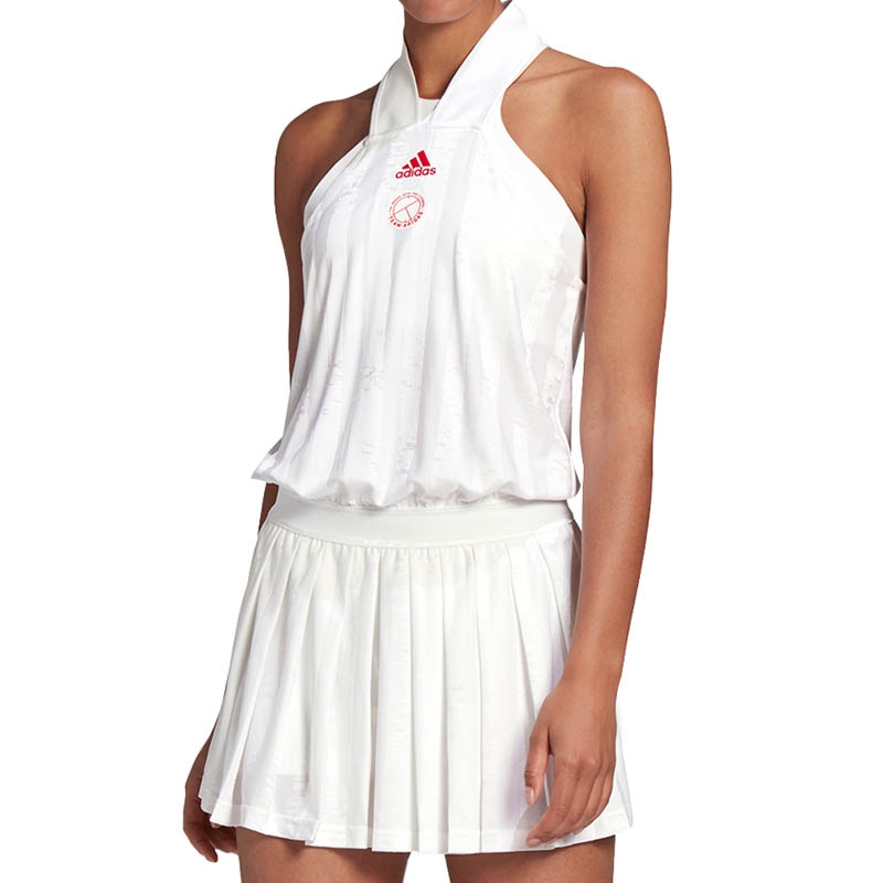 Adidas All In One Women's Tennis Dress White/scarlet