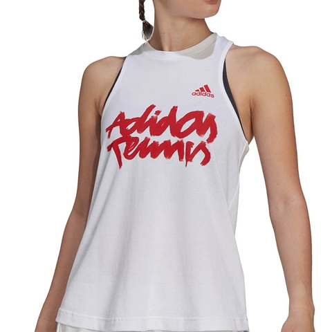 Adidas Graphic Women's Tennis Tank White