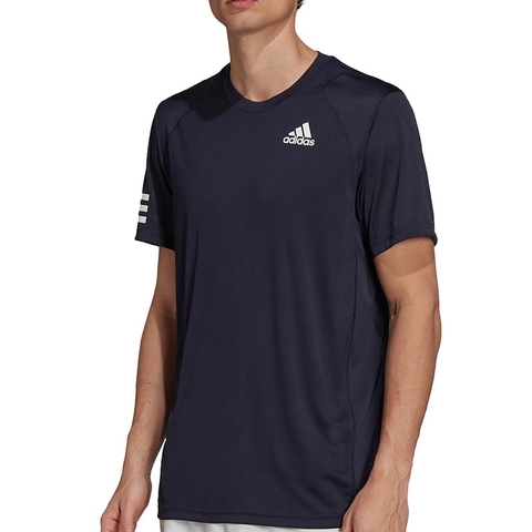 Adidas Club 3 Stripes Men's Tennis Tee Legendink/white