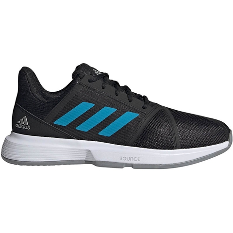 Adidas CourtJam Bounce Men's Tennis Shoe Black/aqua/white