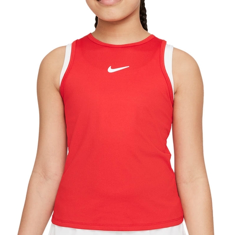 Nike Court Dri-Fit Victory Girls' Tennis Tank Red/white